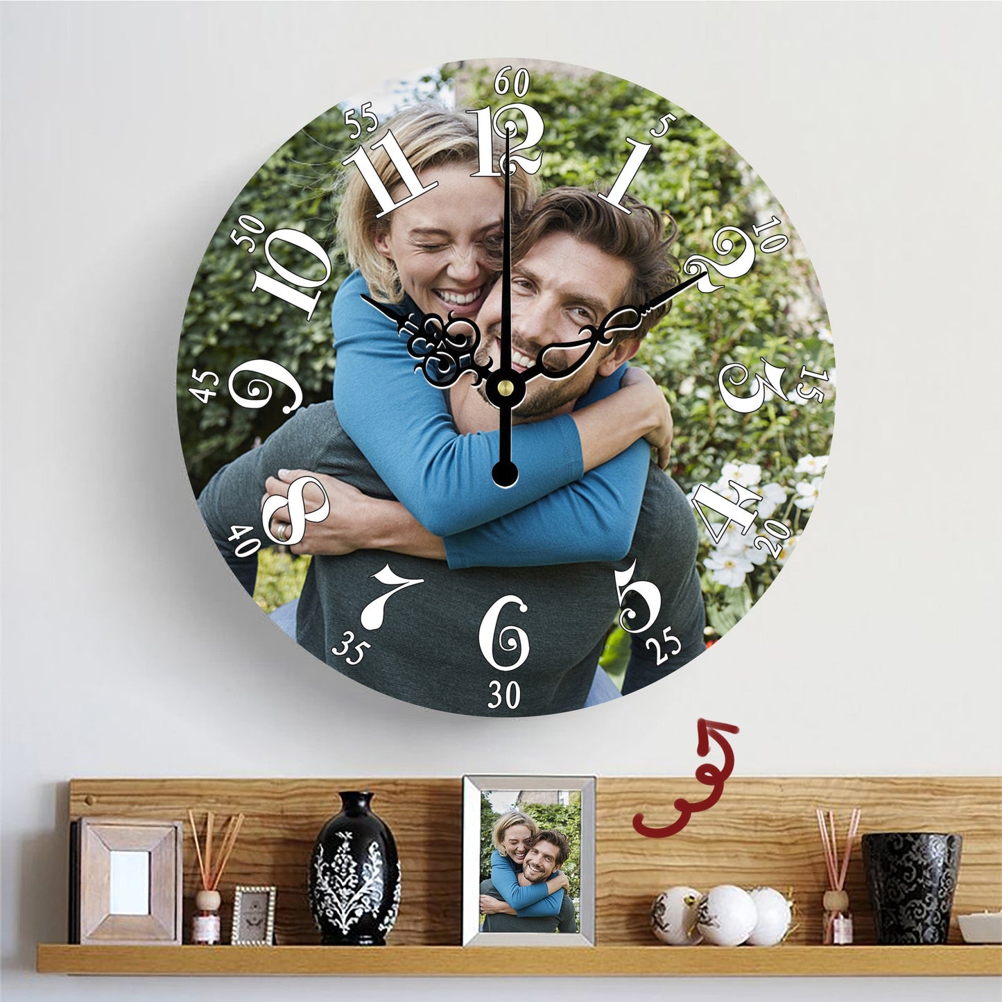 Best Wall Clock With Custom Photo Modern Wall Clock For Living Room