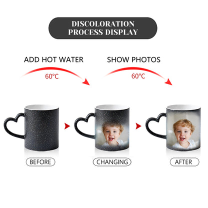 Custom Photo Magic Mug - Personalized Heat-Sensitive Color Changing Cup