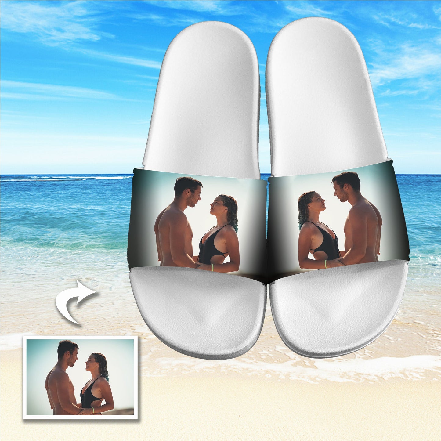 Custom Photo Face Slippers Personalized Sliders Sandals With Your Photo