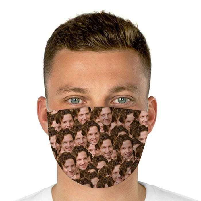 Custom Photo Face Coverings Personalized Face Mask, Print Your Multi Face Pictures On Your Face Cover