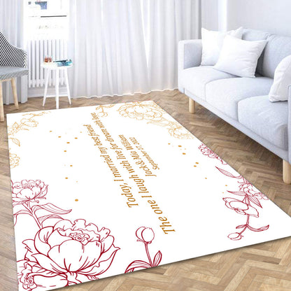 Custom Greeting Text Flannel Carpet, Extra Soft Anti-Slip Floor Mats