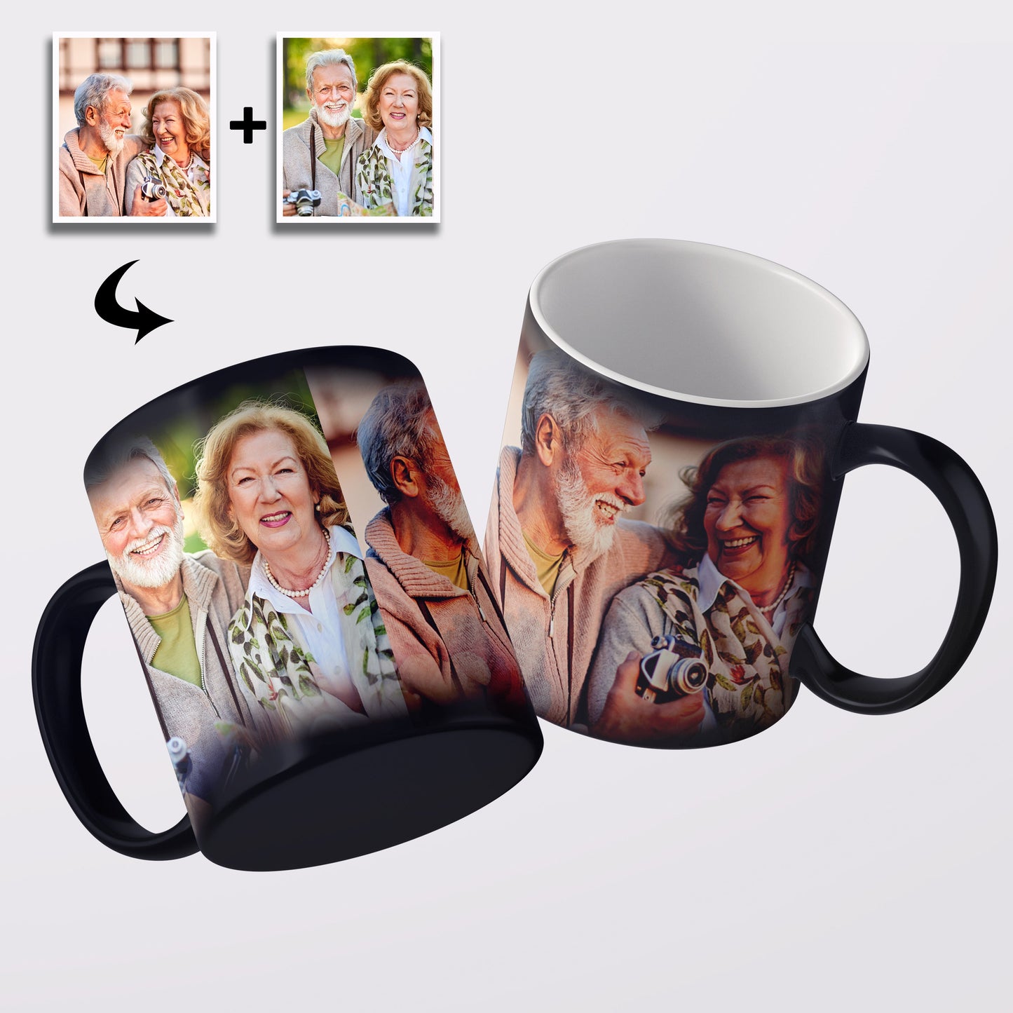 Personalized Custom Photo Mugs - Magic Heat Color Changing Coffee Cups