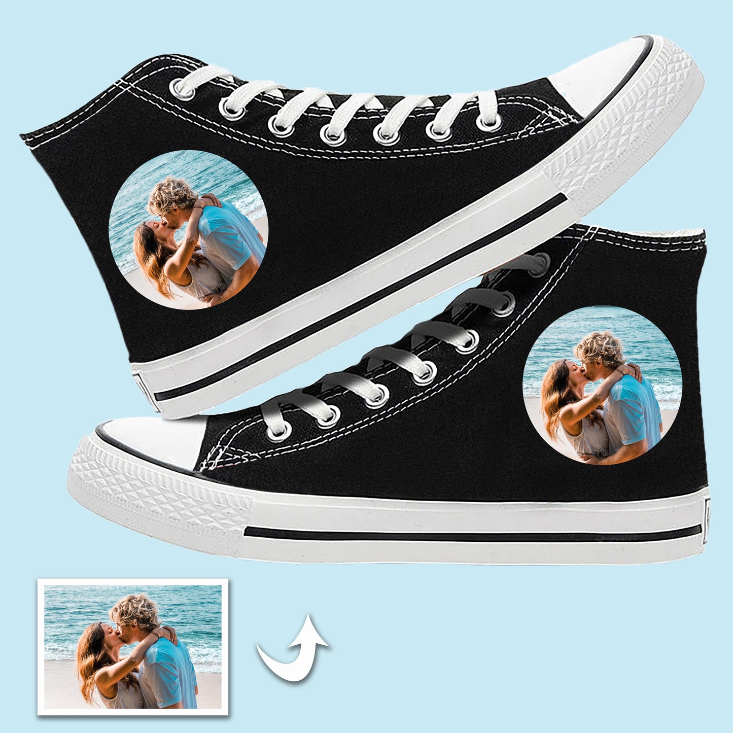 Unisex High Top Canvas Shoes: Custom Photo Essentials for All