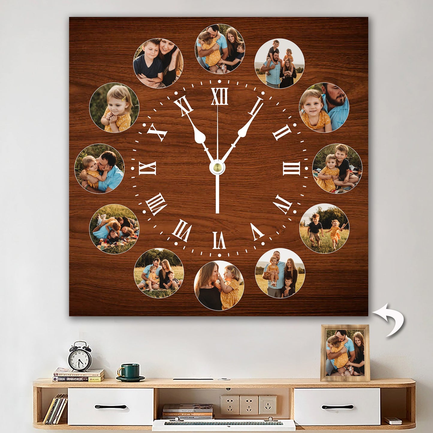 12pcs Photo Wall Clock Personalized Clock