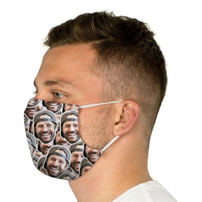 Custom Photo Face Coverings Personalized Face Mask, Print Your Multi Face Pictures On Your Face Cover