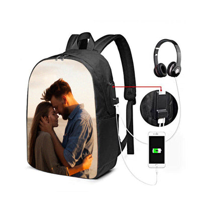 Custom Photo Backpack With USB Interface