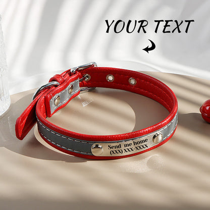 Custom Texts Pet Collar comfortable adjustable Engravable Dog Collar