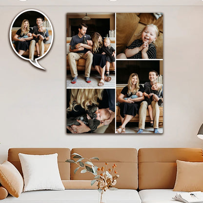 Personalized Photo Collage Canvas Prints – Custom 4 Photos Wall Art