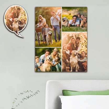 Personalized Photo Collage Canvas Prints – Custom 4 Photos Wall Art