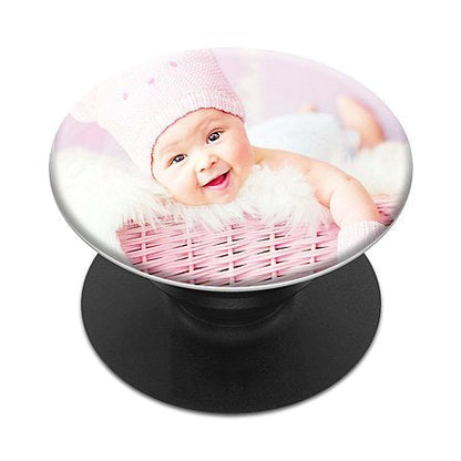 Personalized Baby Photo Phone Grip, Custom Mobile Holder with Your Image