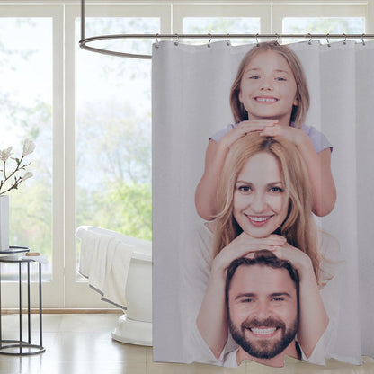 Waterproof Custom Photo Shower Curtain, High-Density HD Print