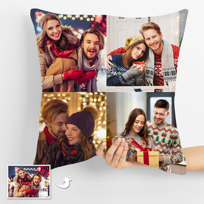 Photo Custom Throw Pillows Double side printed Personalized with 4 Photos