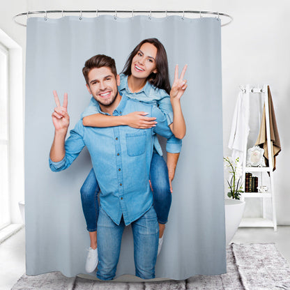 Waterproof Custom Photo Shower Curtain, High-Density HD Print