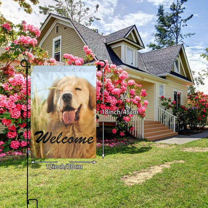 Custom Photo Personalized Outdoor Garden Flag Double Sided Printing With Text