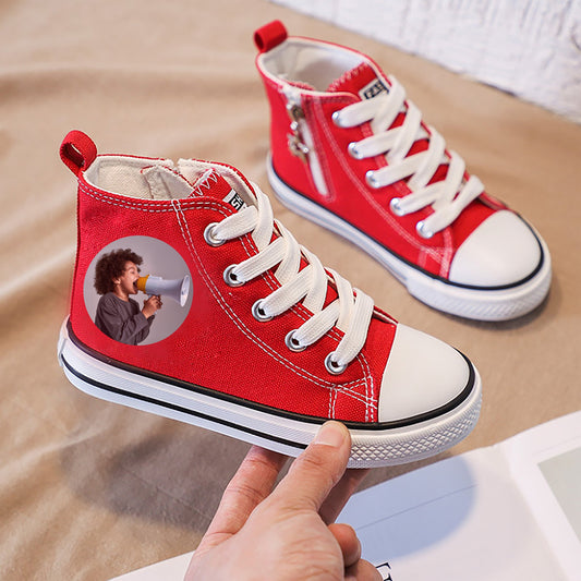 Custom Canvas Shoes, Personalize Canvas Shoes Waist High for baby, Kids