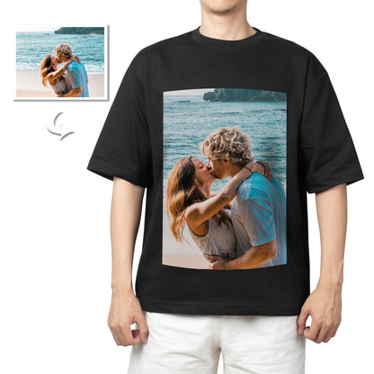 Unisex Cotton T-Shirt, Custom Photo Print, Double-Sided, Comfortable Tee