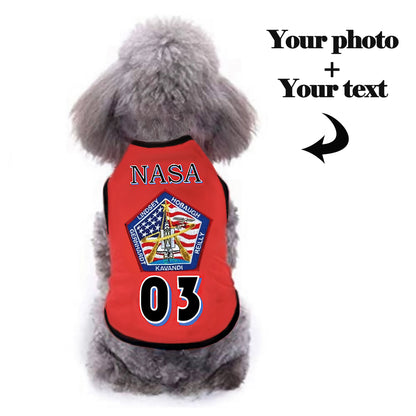 Custom Pet Clothes Tank Shirt Vest with Text Logo Picture and Number