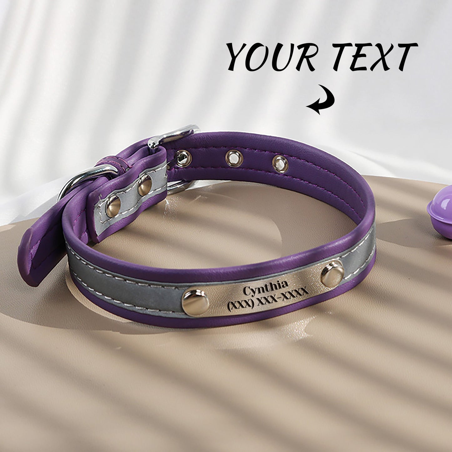 Custom Texts Pet Collar comfortable adjustable Engravable Dog Collar