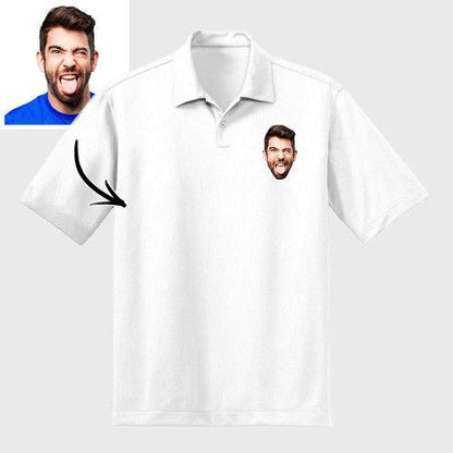 Personalized Unisex Polo Shirts, Custom Double-Sided Photo Face Design