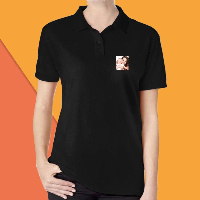 Personalized Unisex Polo Shirts, Custom Double-Sided Photo Print Design