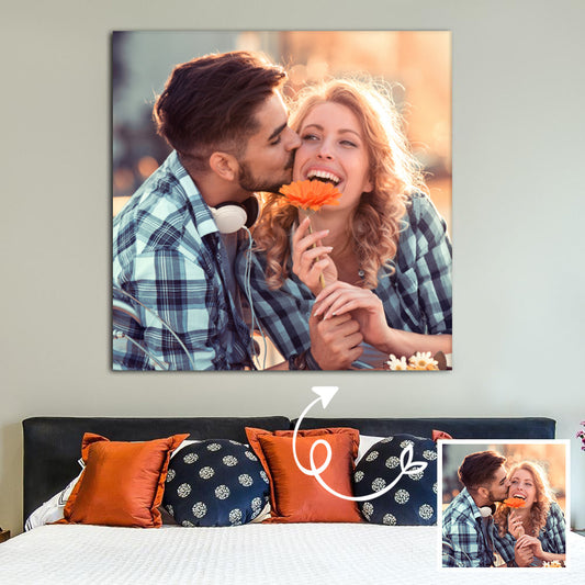 Custom Square Canvas Prints - Personalized Photo Wall Art Decor