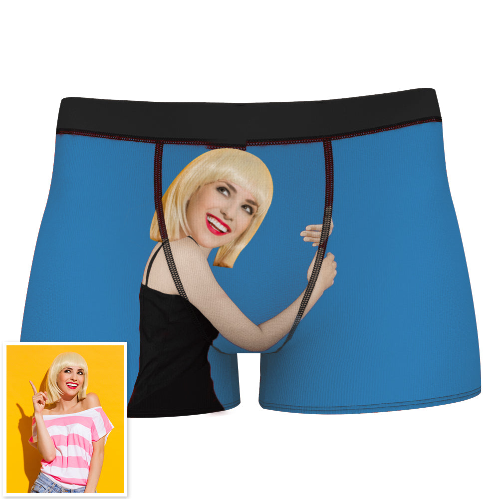 Custom Boxer with Photo Mens Underwear with Girlfreind Face