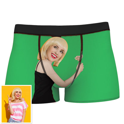 Custom Boxer with Photo Mens Underwear with Girlfreind Face