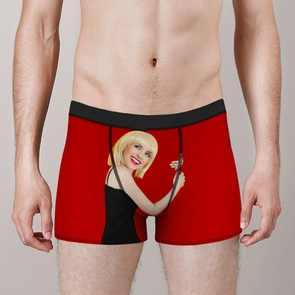 Custom Boxer with Photo Mens Underwear with Girlfreind Face