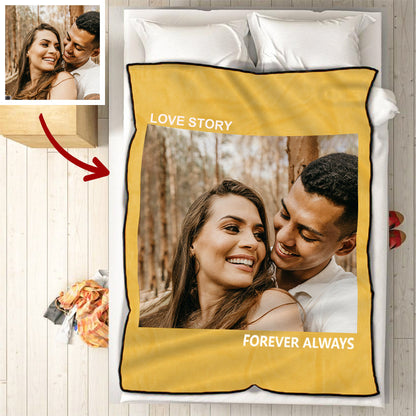 Custom Couple Photo Blankets Personalized Photo Memorial Blankets