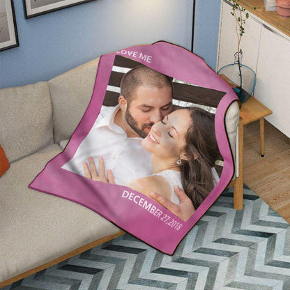 Custom Couple Photo Blankets Personalized Photo Memorial Blankets