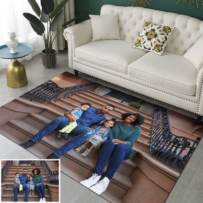 Custom Photo Flannel Carpet, Extra Soft Anti-Slip Floor Picture Mats