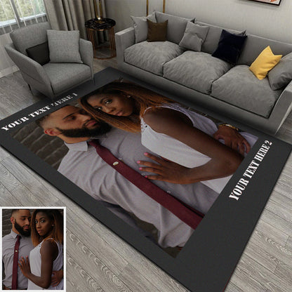 Custom Photo Flannel Carpet, Extra Soft Anti-Slip Floor Mats Collage 1-4 Photos