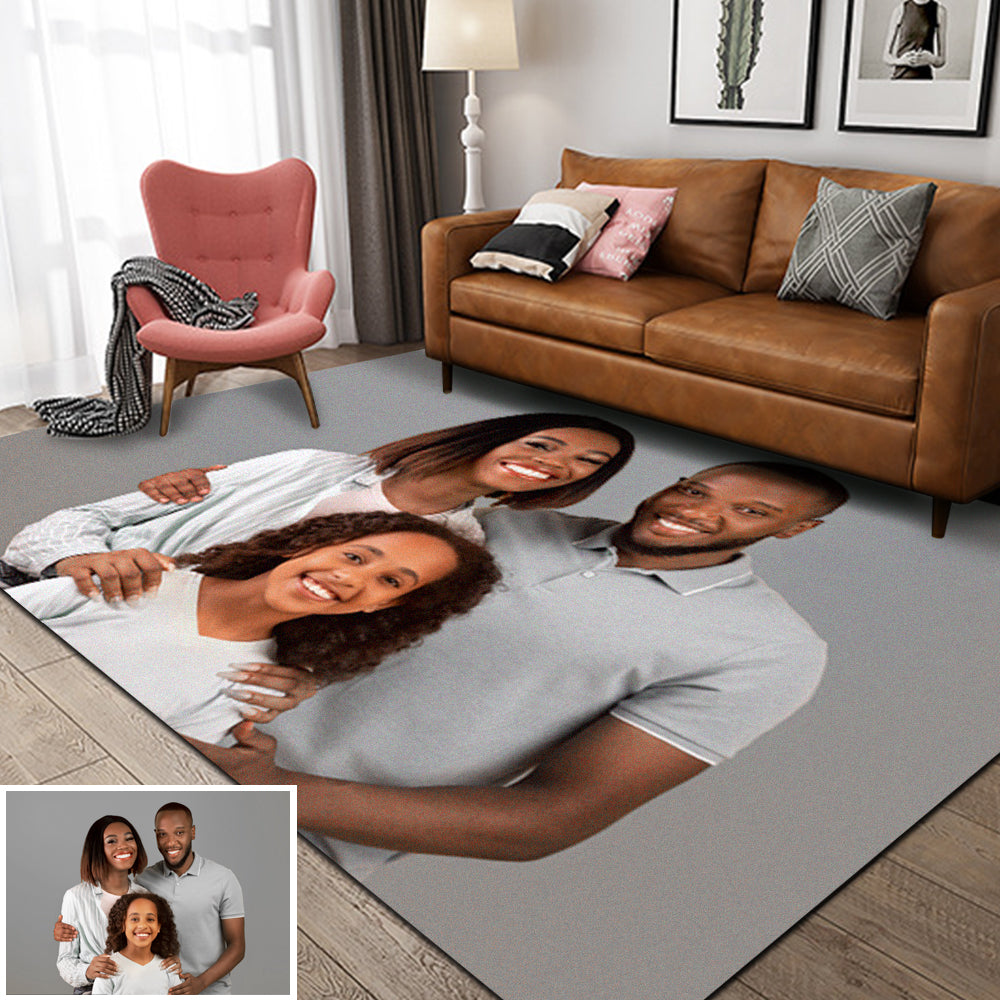 Custom Photo Flannel Carpet, Extra Soft Anti-Slip Floor Picture Mats