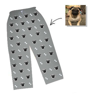 Unisex Dog Photo Pajamas - Custom Nightwear Pants, Pet Lover Gift