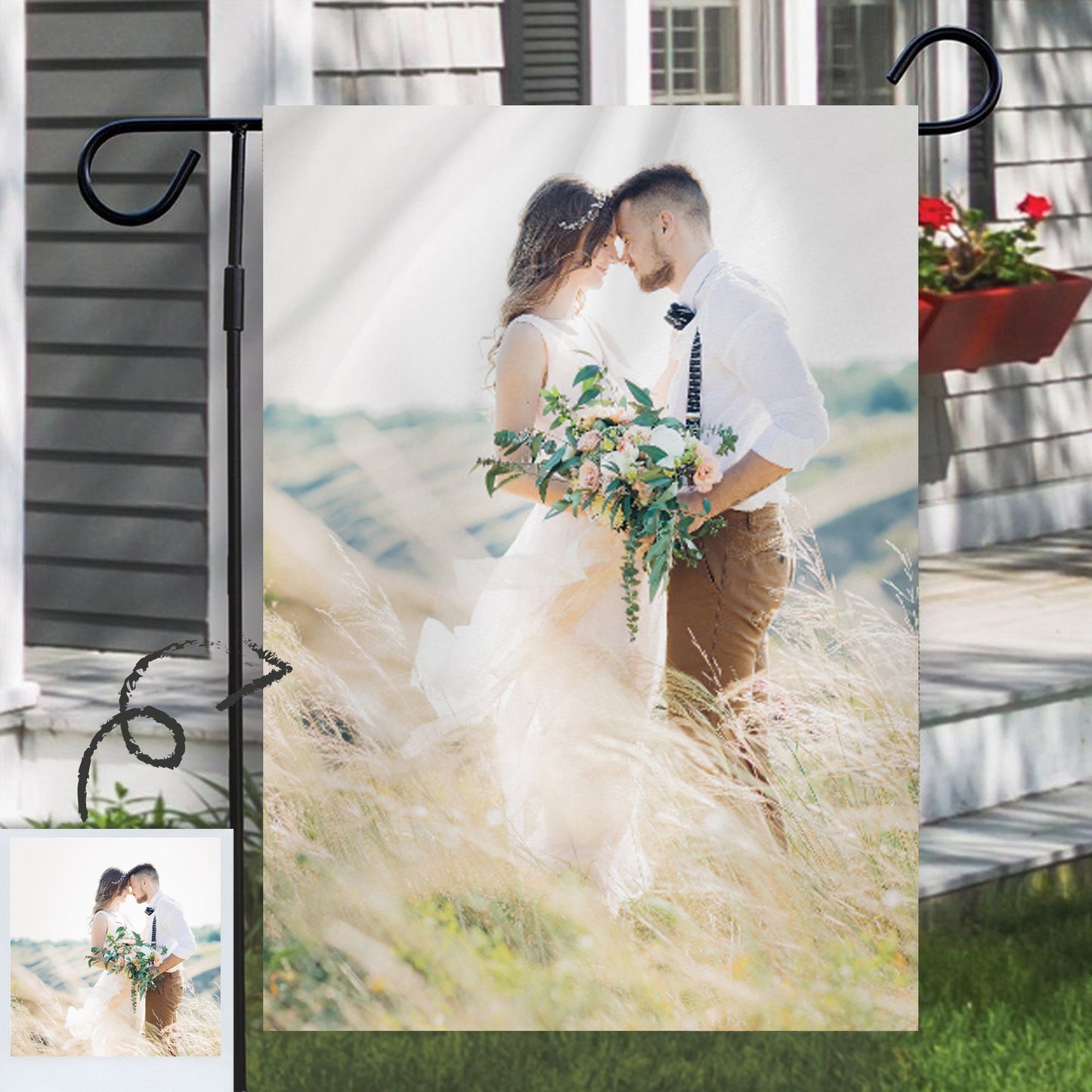 Custom Photo Personalized Outdoor Garden Flag Double Sided Printing