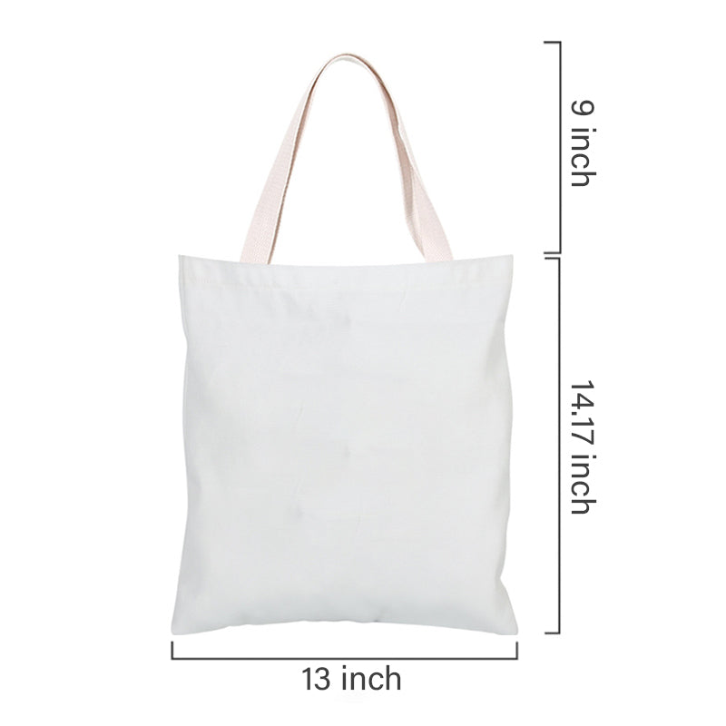 Custom Tote Bags With Photo & Text Printing Eco-friendly Canvas Bag