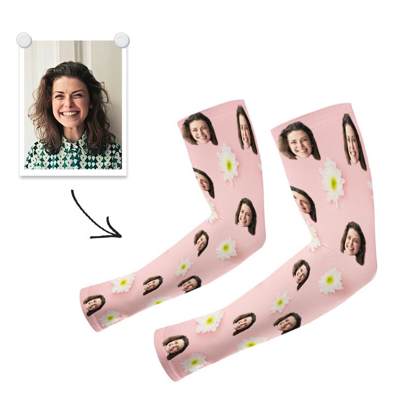 Custom Photo Printed Arm Sun Sleeve set, Arm Covers, Compression Sleeves, Arm Protectors