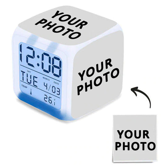 Multiphoto Alarm Clock Home Decoration  Colorful Custom Desk Clock