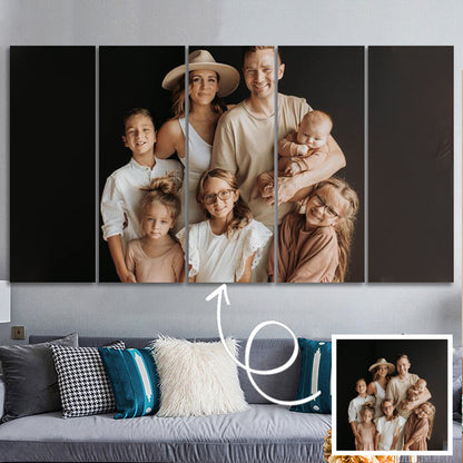 Large Print into Canvas Personalized Canvas with Photo College Wall Art 5pcs