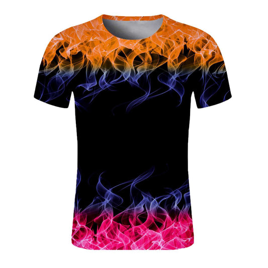 Unisex 3D Print Summer T-Shirt: Vibrant Short Sleeve Casual Top