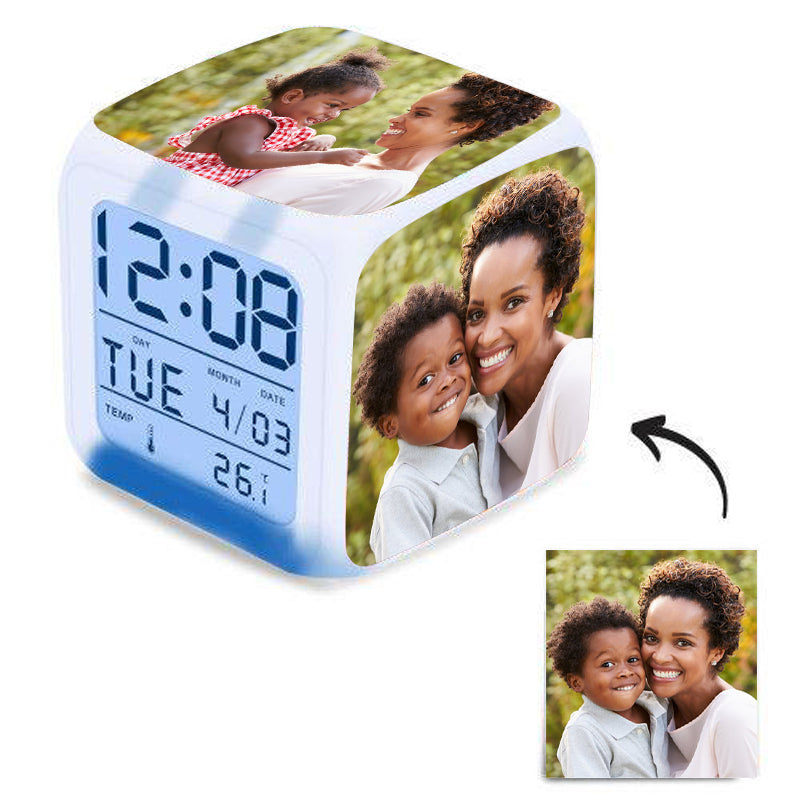 Multiphoto Alarm Clock Home Decoration  Colorful Custom Desk Clock