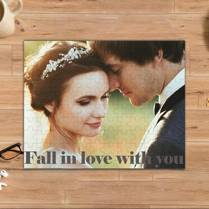 Personalise Wooden Jigsaw Puzzle Photo With Text Custom Puzzle Jigsaw