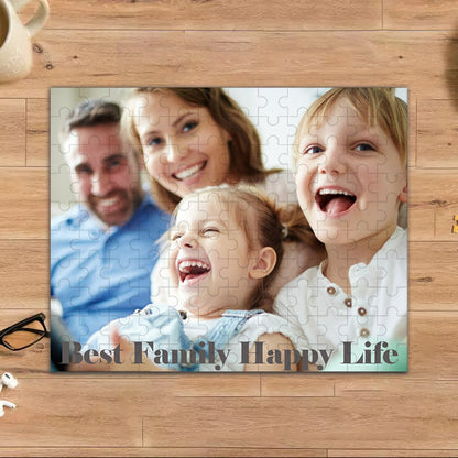 Personalise Wooden Jigsaw Puzzle Photo With Text Custom Puzzle Jigsaw