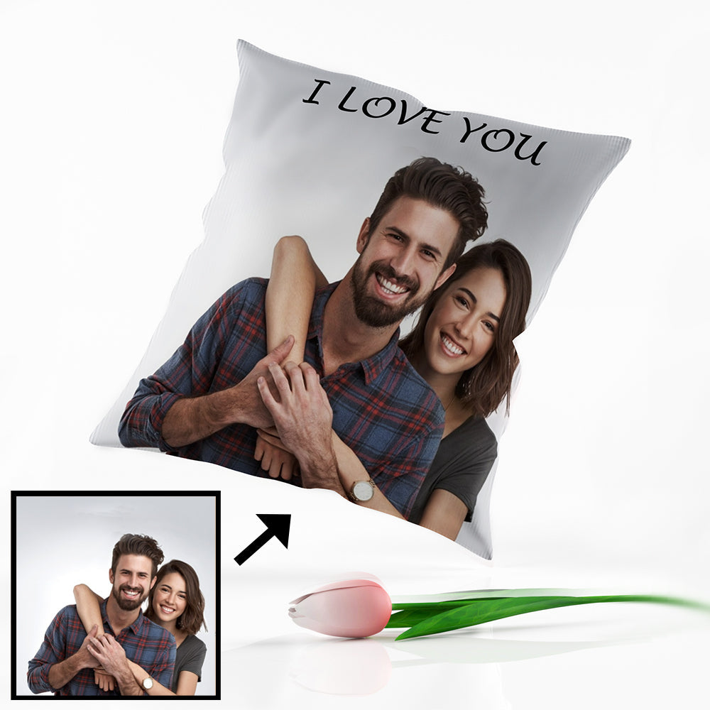 Personalized With Photo and Text Custom Throw Pillows Double side printed