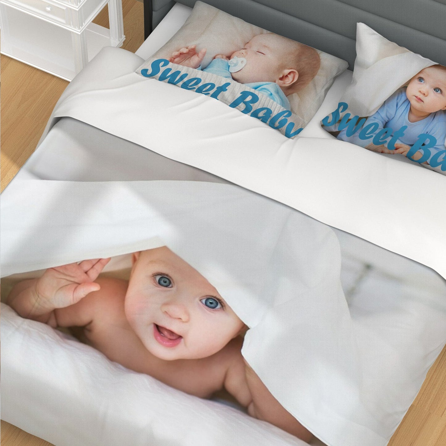 Personalised Pillow With Pictures & Text Picture Pillows Velvet Case 15''*23''