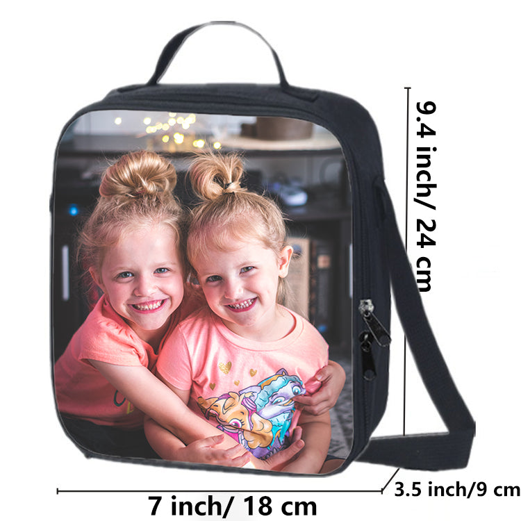 Photo Custom Insulated Lunch Bag Thermos Lunch Box for Kids and Adult