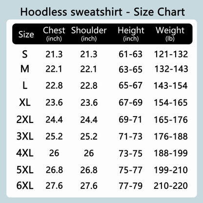 Double Side Print Sweatshirts: Unisex Hoodless Long Sleeve Custom Photo Essentials