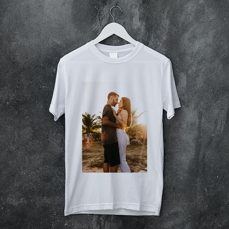 Unisex Cotton T-Shirt, Custom Photo Print, Double-Sided, Comfortable Tee