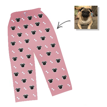 Unisex Dog Photo Pajamas - Custom Nightwear Pants, Pet Lover Gift