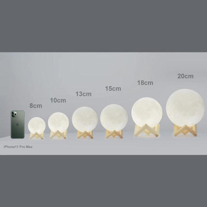 Touch 7 Colors - CustomText Moon Lamp 3D Light Rechargeable